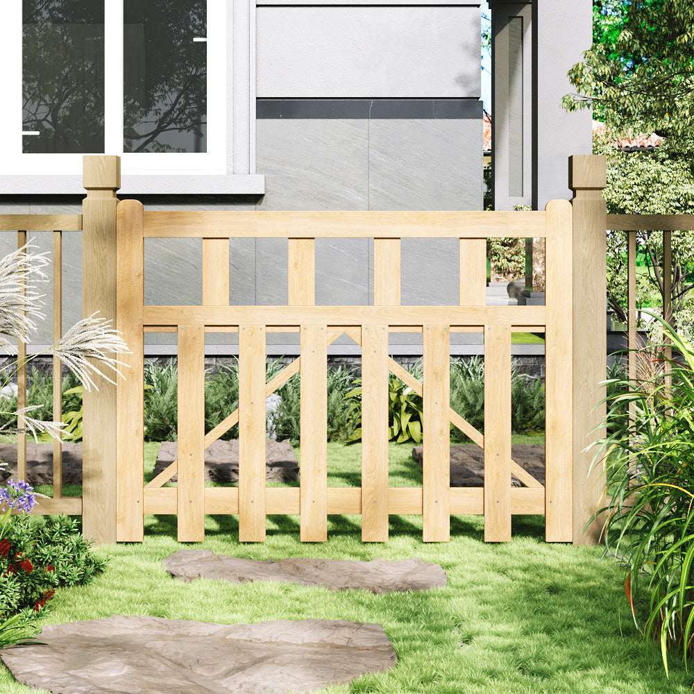 4x3ft Outdoor Wooden Garden Gate Fence Door