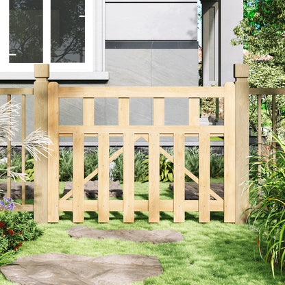 4x3ft Outdoor Wooden Garden Gate Fence Door