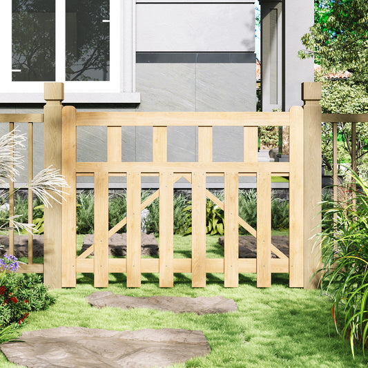 4x3ft Outdoor Wooden Garden Gate Fence Door