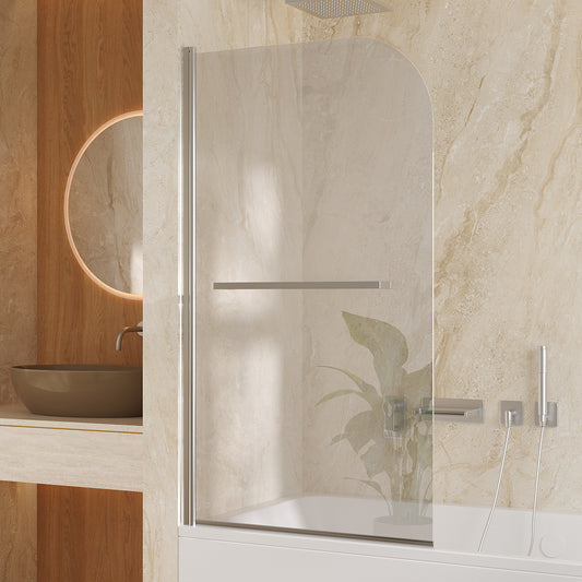 180 Degree Rotation Over Bath Shower Screen With Handle