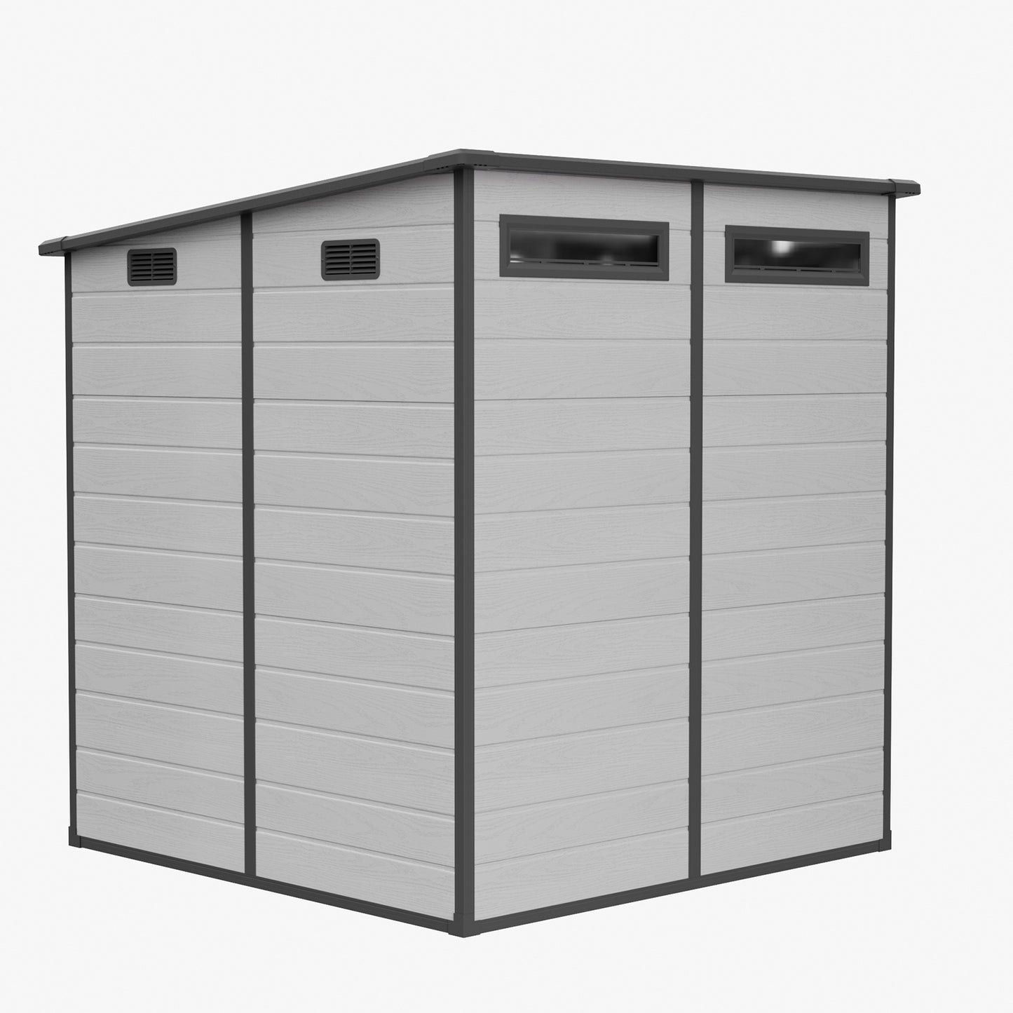 6x6 FT Outdoor Garden Plastic Storage Shed