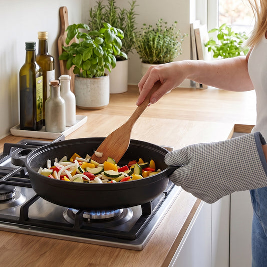 Pre-Seasoned Cast Iron Skillet with Dual Handles