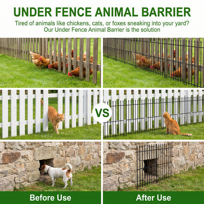 5-Pack Decorative Metal Garden Fence Panels