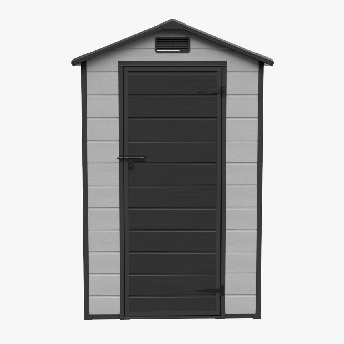 4 x 6 ft Plastic Garden Storage Shed with Apex Roof & Lockable Door
