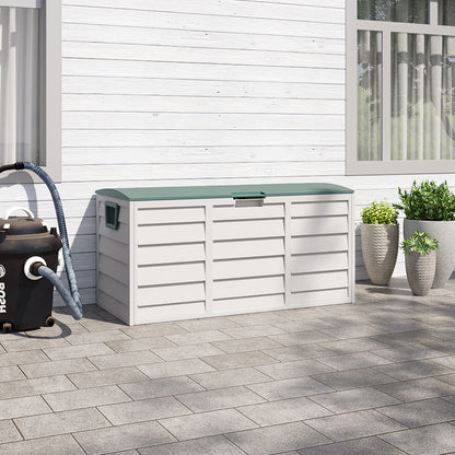 290L Outdoor Storage Deck Box with Wheels