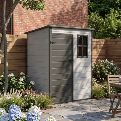 5x3FT Plastic Garden Storage Shed with Lockable Door
