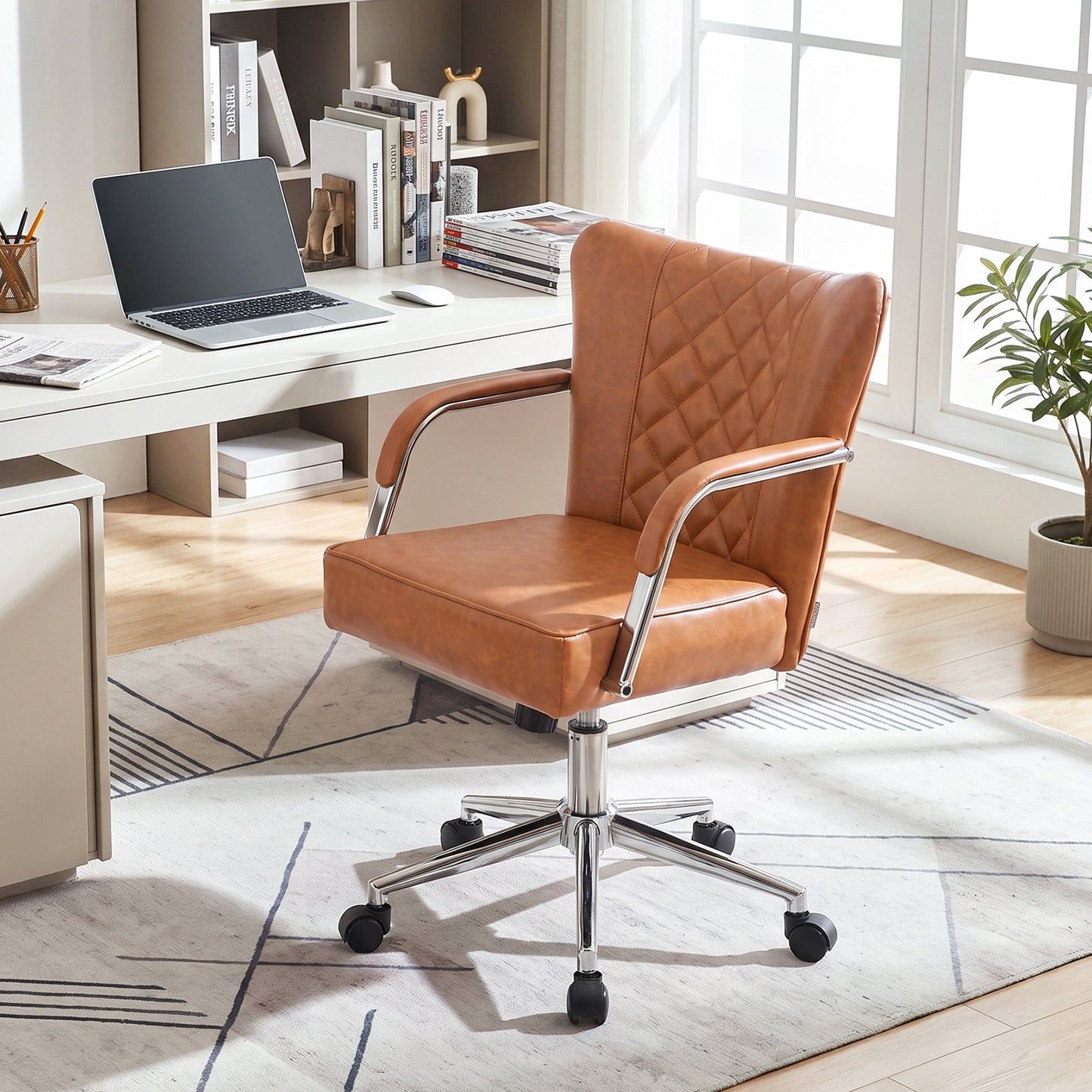 Height-Adjustable Swivel Office Chair
