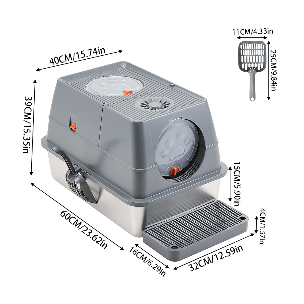 Enclosed Cat Litter Box
