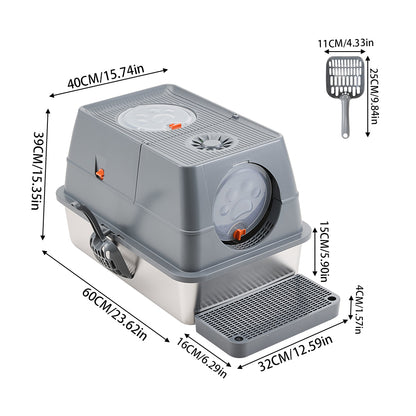 Enclosed Cat Litter Box