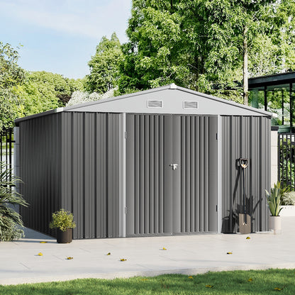 317.6cm Wide Outdoor Metal Storage Shed