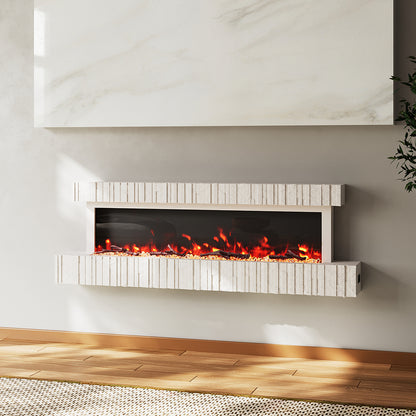 Wall Mounted Electric Fireplace with Remote Control