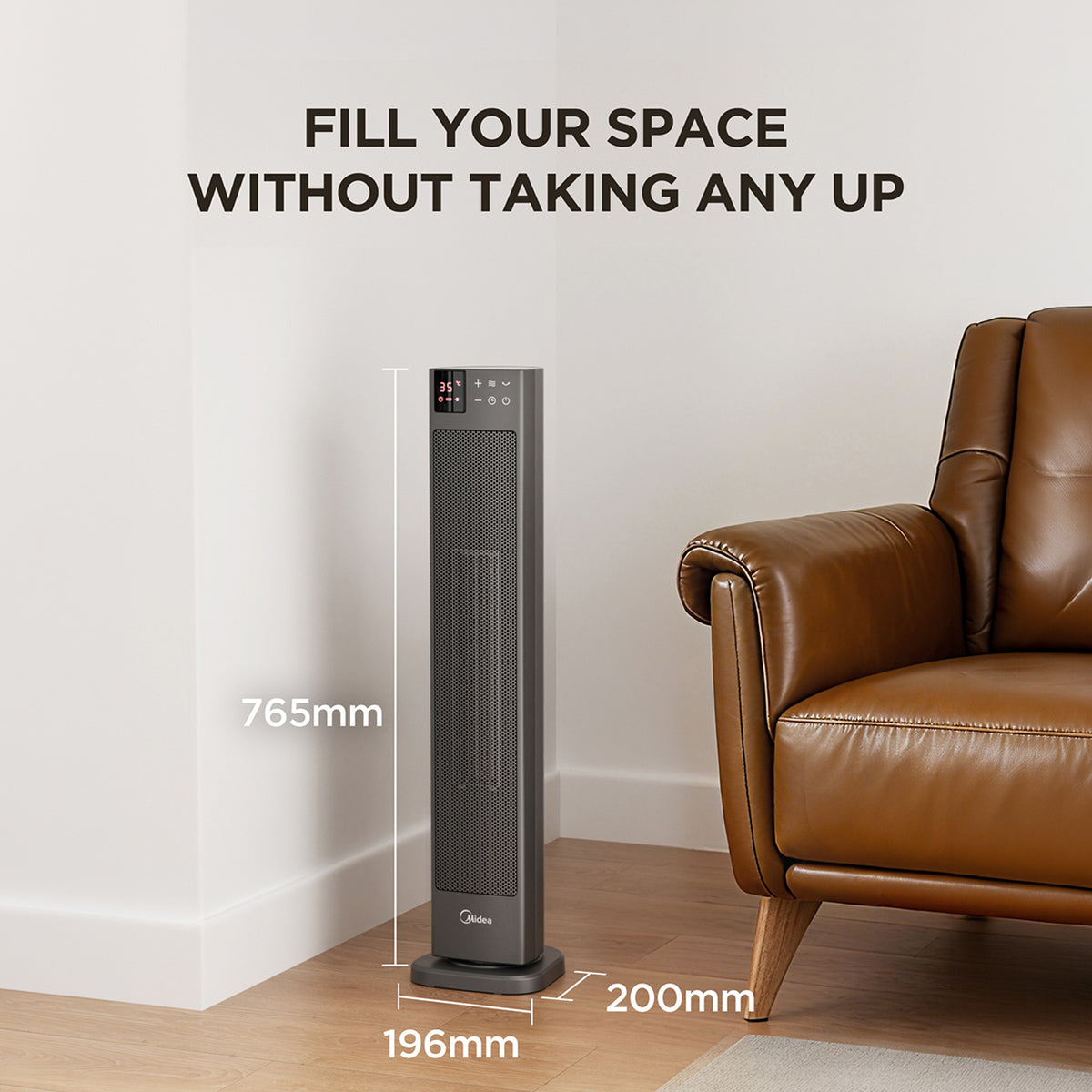 2000W Electric PTC Tower Heater with Remote Control