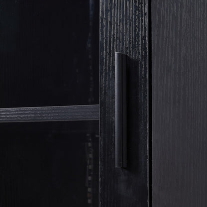 Industrial Tall Corner Bar Cabinet with Power Socket & LED Lighting