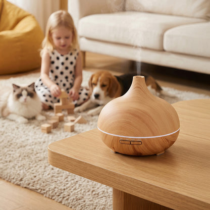 Wood Grain Ultrasonic Essential Oil Diffuser
