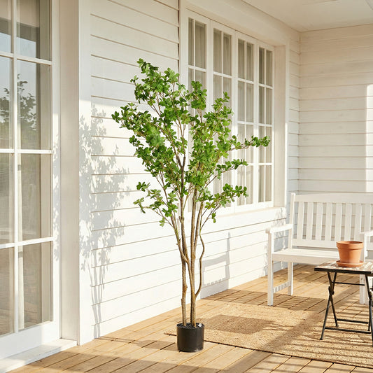 Artificial Enkianthus Tree Potted Plant Home Decoration