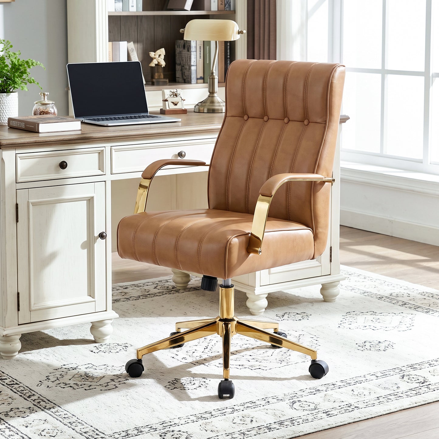PU Leather Office Chair with Castors