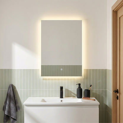 Rectangular Wall Mount Mirror Cabinet with LED Lighting