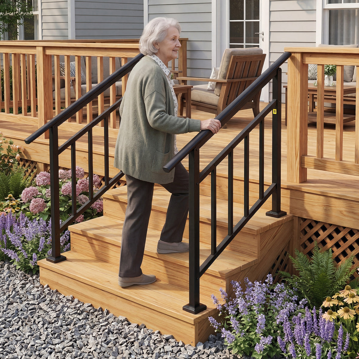 Adjustable Galvanised Steel Stair Handrail