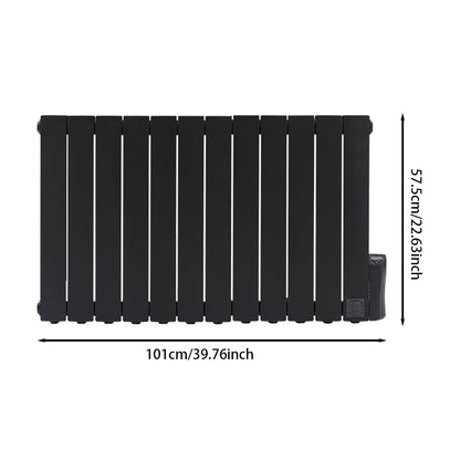 Black 900W Electric Oil Filled Radiator Space Heater with LED Screen