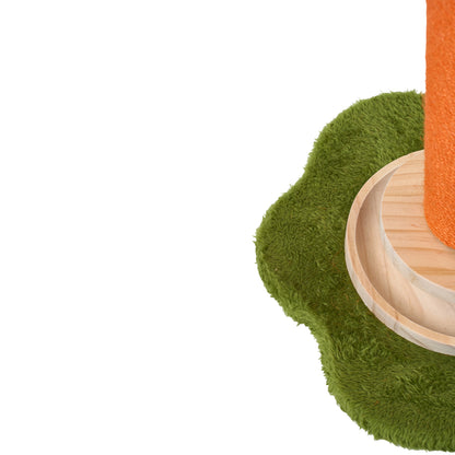 Carrot Cat Scratching Post with Turntable Toy