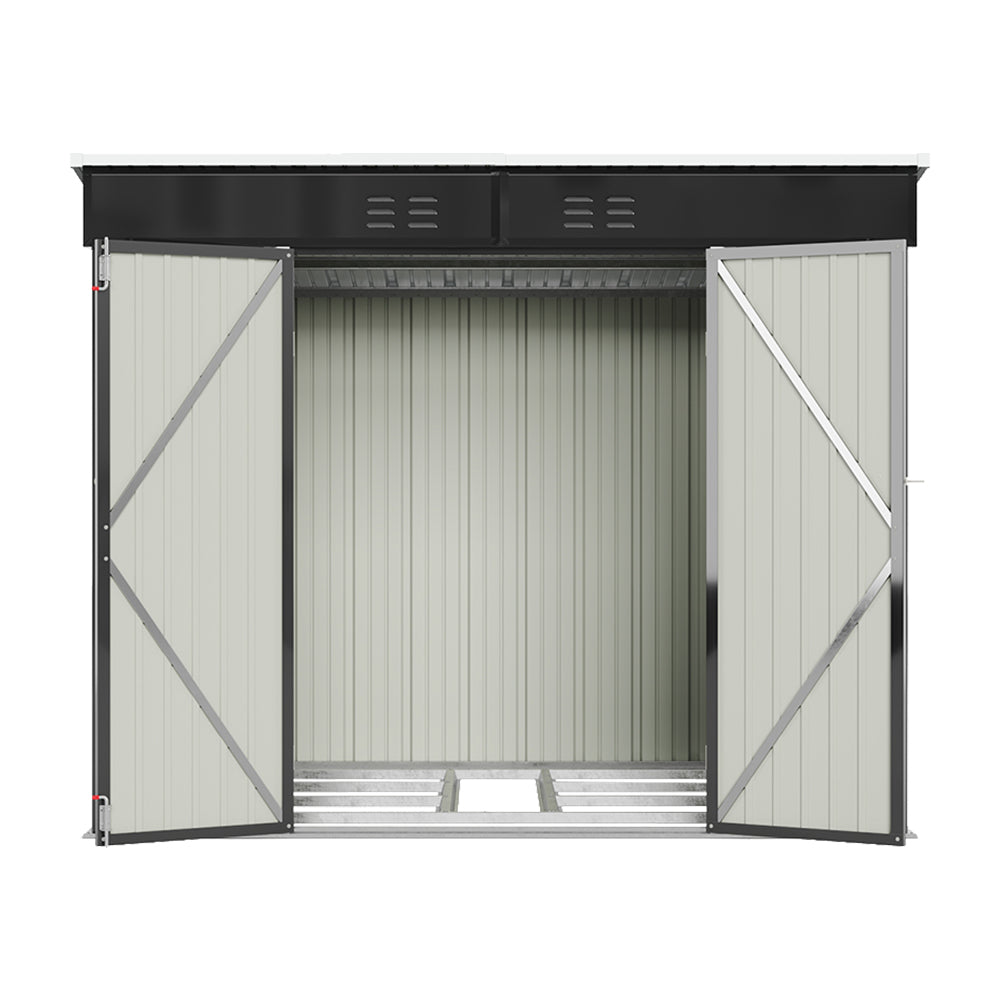 6x8FT Metal Garden Shed with Foundation