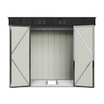6x8FT Metal Garden Shed with Foundation