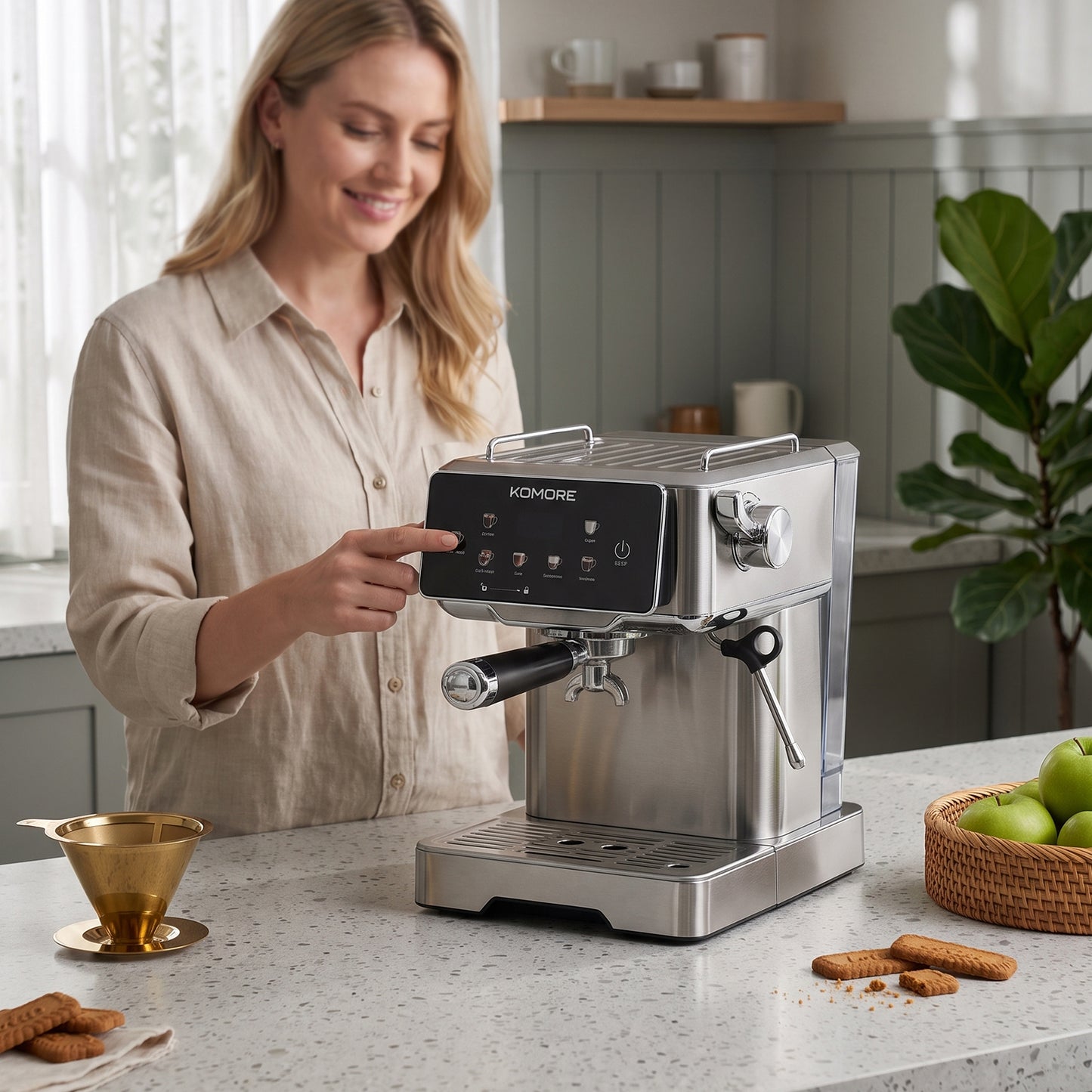Espresso Machine with Milk Frother