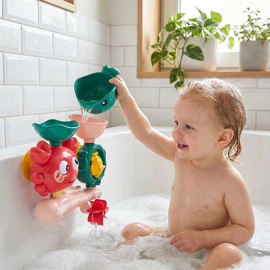 Wall-Mounted Crab Bath Toy for Kids