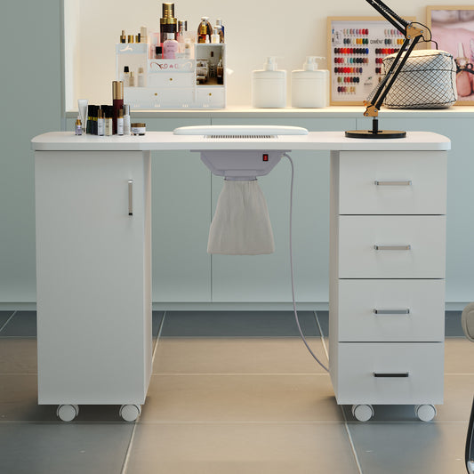Manicure Table with Dust Collector and Wrist Cushion