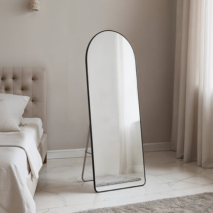 Metal Frame Full Length Mirror with Stand