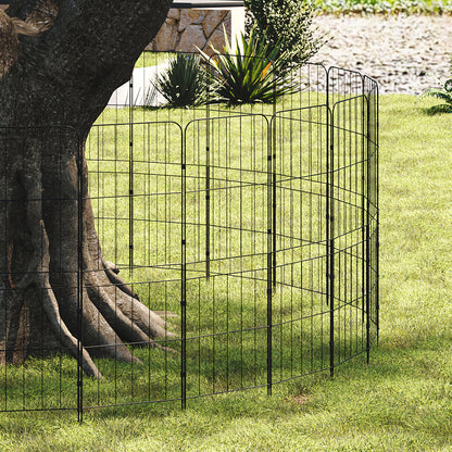 10 Panels 31x96cm Metal Garden Edging Fence Yard Borders Decor