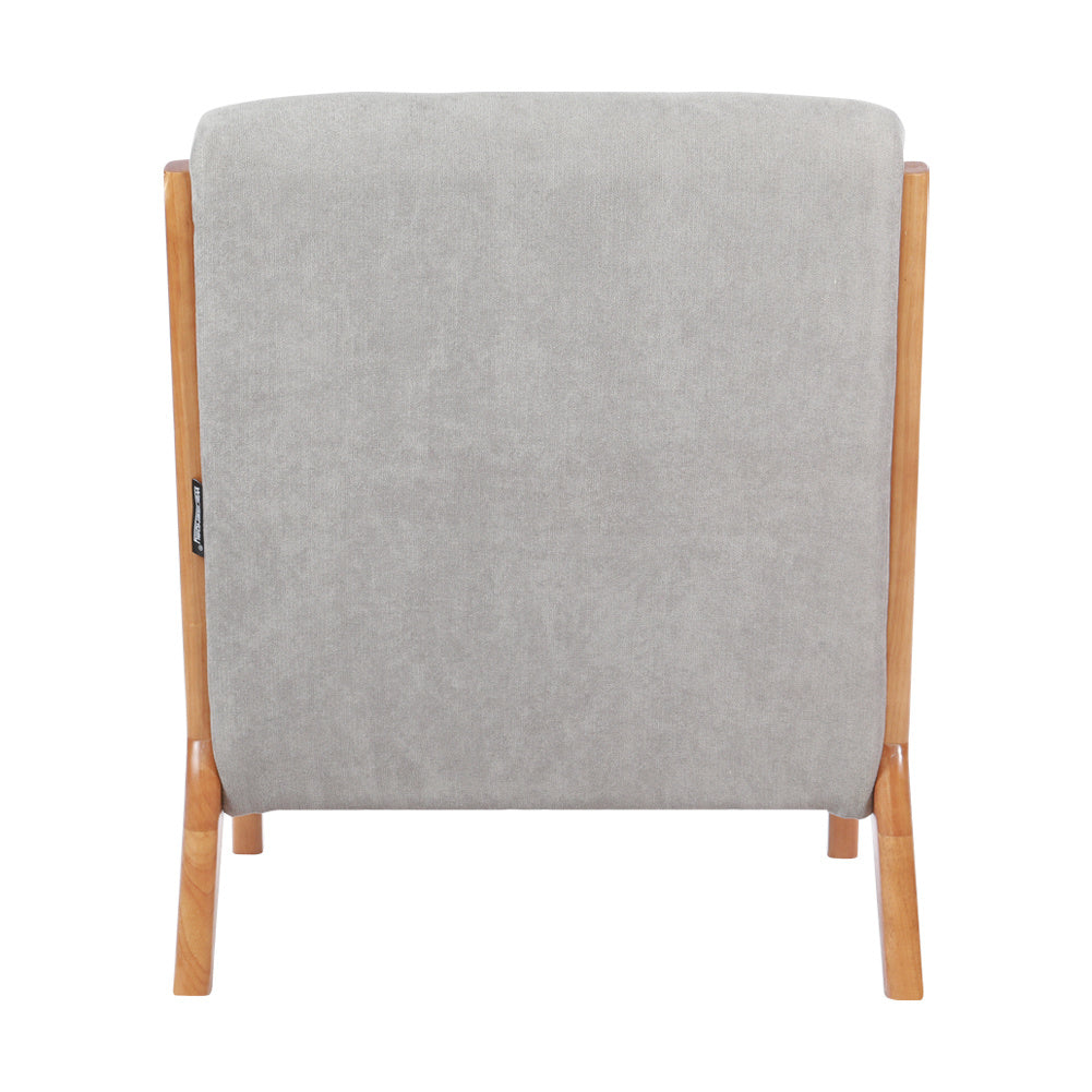 Solid Wooden Frame Upholstered Tufted Armchair