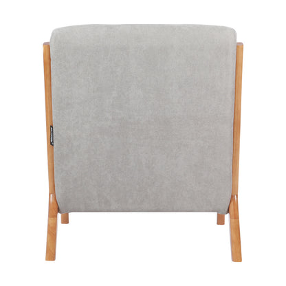 Solid Wooden Frame Upholstered Tufted Armchair