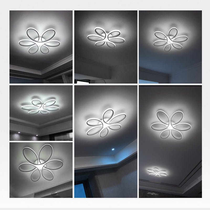 Modern Acrylic Petal LED Semi Ceiling Light