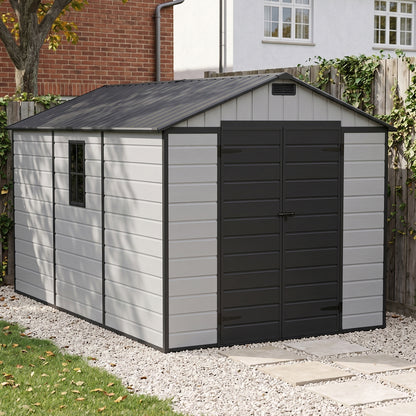 8X12FT Outdoor Aluminum & PP Storage Shed