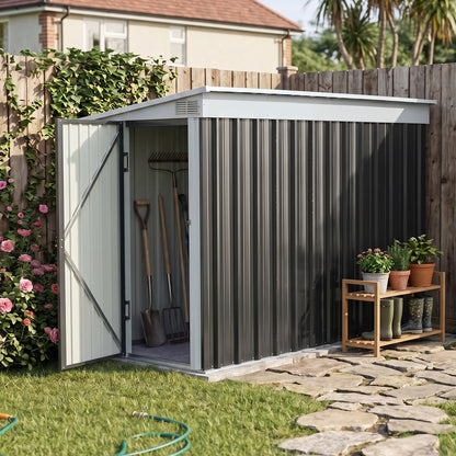 4x9 FT Pent Roof Garden Tool Shed Outdoor Patio Storage House