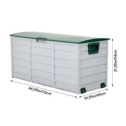 290L Outdoor Storage Deck Box with Wheels