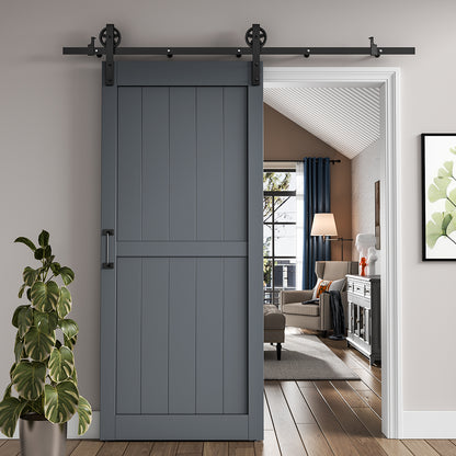 Farmhouse Style Wooden Barn Door with Sliding Kit