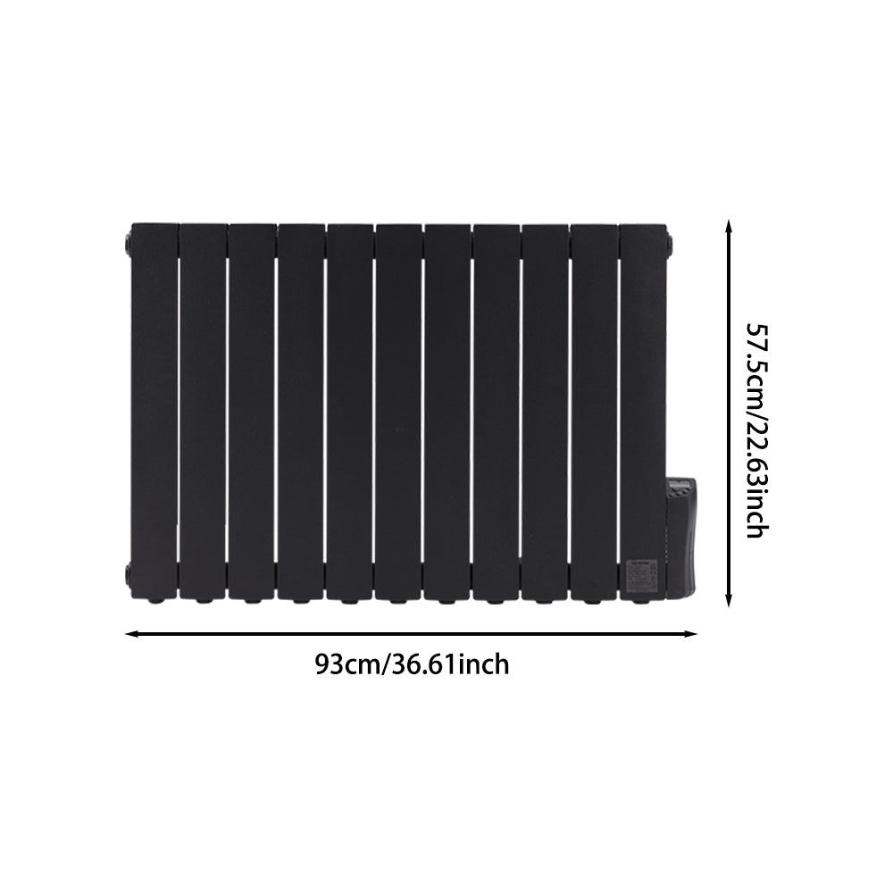 Black 900W Electric Oil Filled Radiator Space Heater with LED Screen