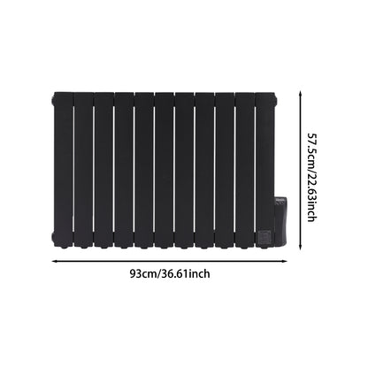 Black 900W Electric Oil Filled Radiator Space Heater with LED Screen