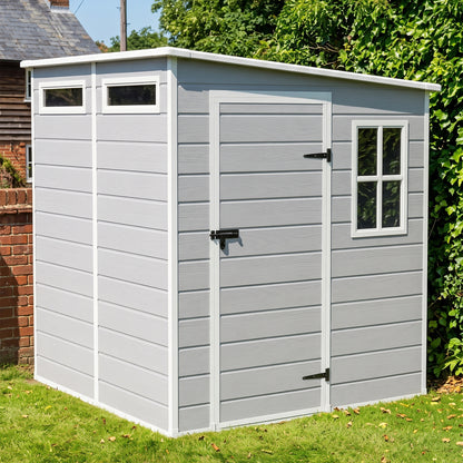 6x6 FT Pent Roof Garden Storage Shed