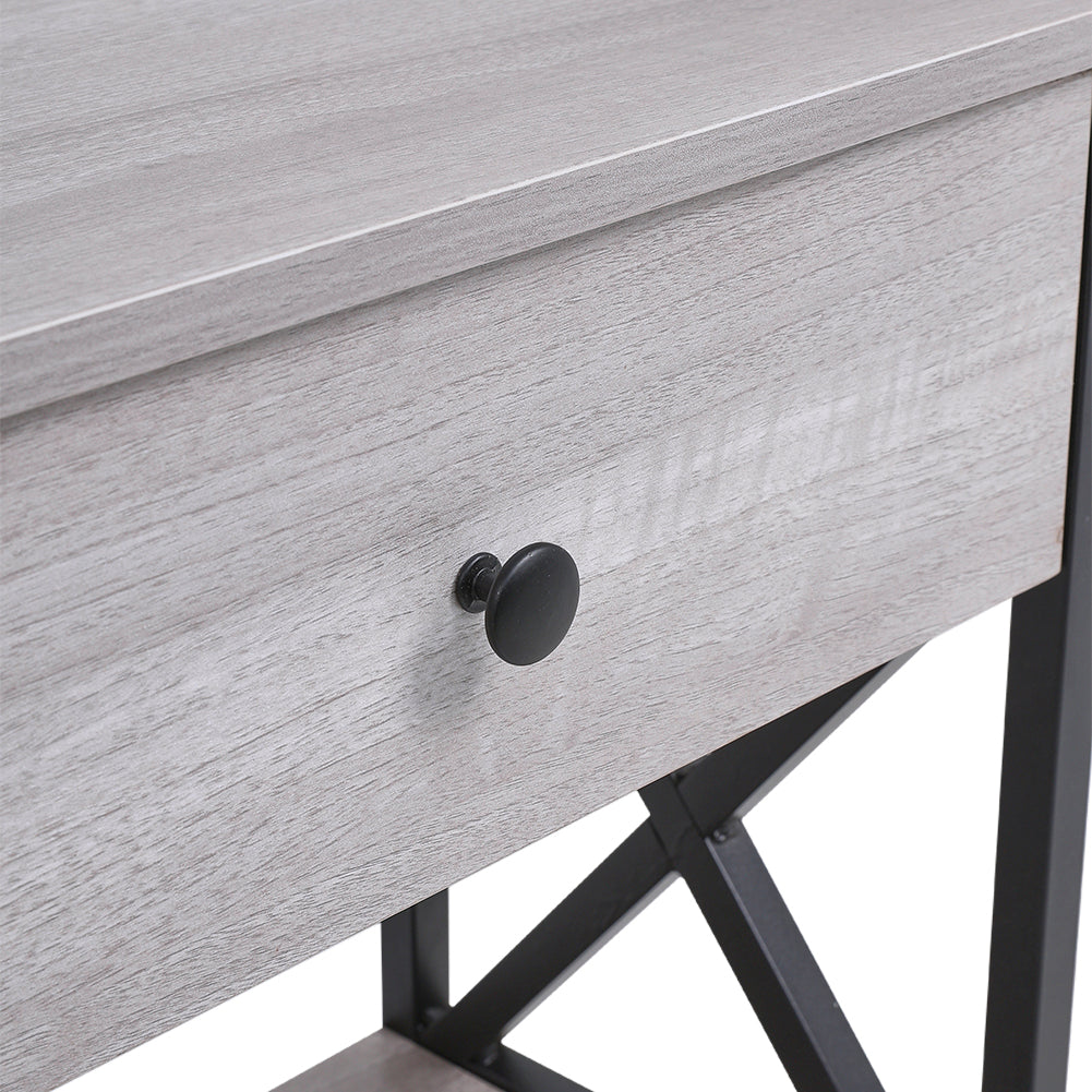 Narrow Wooden Console Table with Drawers