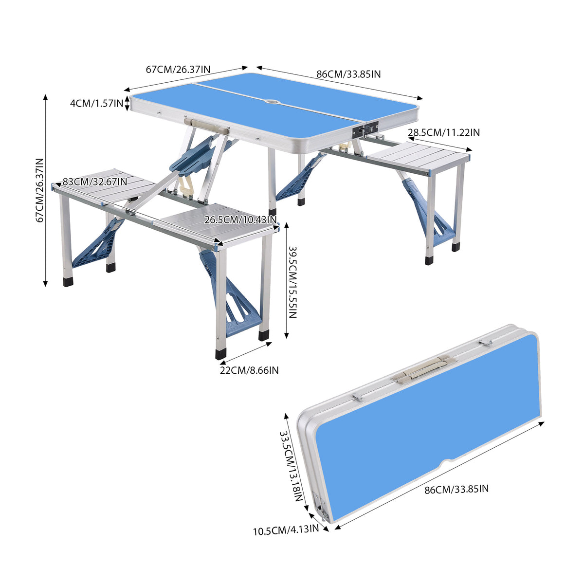 Portable Folding Camping Table & Chair Set
