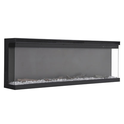 60 Inch 3-Sided Recessed or Freestanding Electric Fire