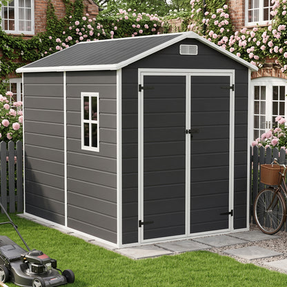 6x8 FT Outdoor Garden Plastic Storage Shed