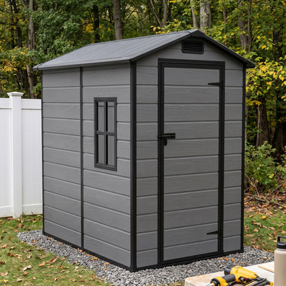 4x6 FT Outdoor Garden Plastic Storage Shed