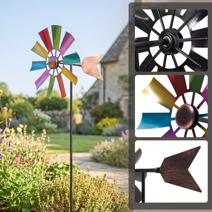 Outdoor Metal Wind Spinner for Garden & Patio