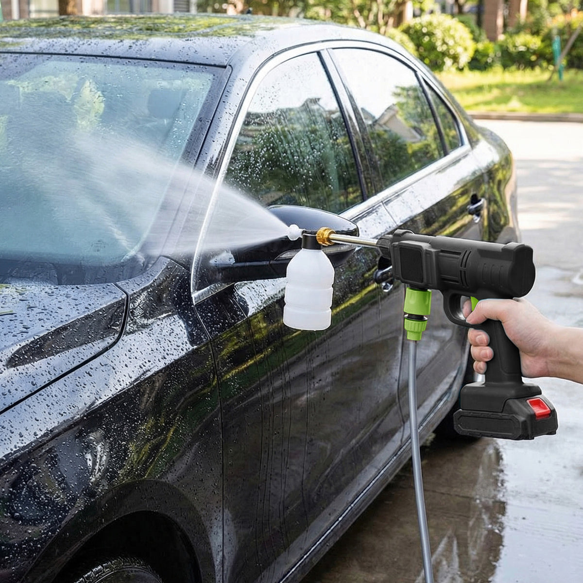 Electric Handheld Pressure Washer Cleaner with 2 Batteries