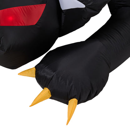 110cm Blow-Up Halloween Black Cat Inflatable Decoration with Built-in LED Lights