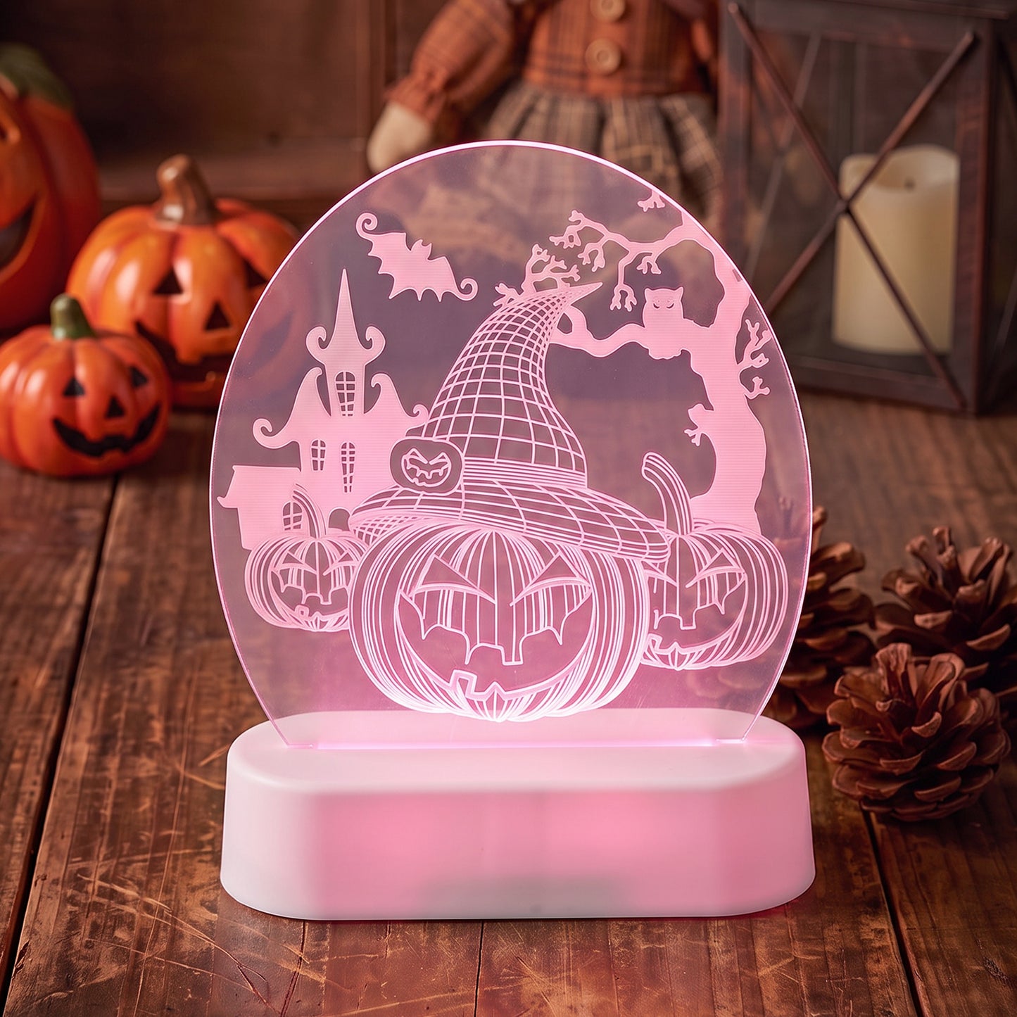 3D Halloween Acrylic Light-Up Decoration